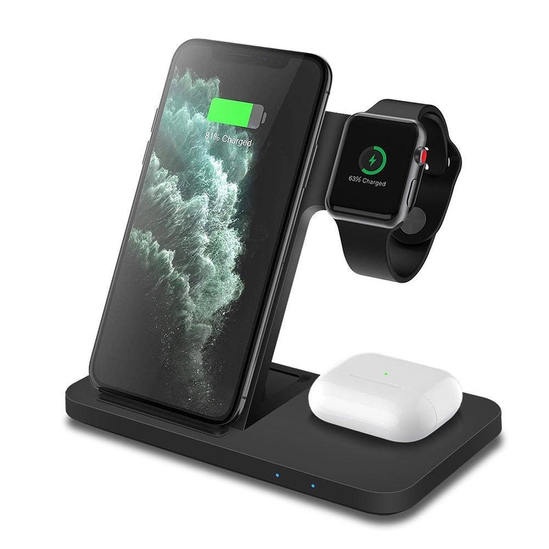 3-in-1 Wireless Charger - Phone, Smartphone, and Wireless Earbuds